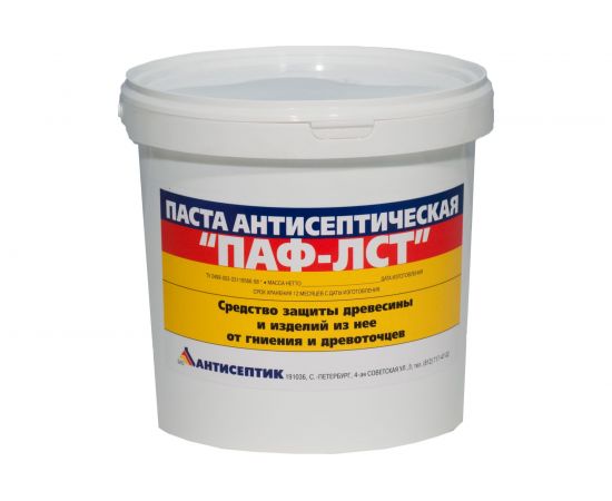 Паста антисептическая ЗАО "Антисептик" ПАФ-ЛСТ в ведре 5 кг 00-00003630 