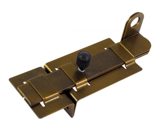 Плоский засов РемоКолор с горизонтальными проушинами и фиксатором 70-0-121 