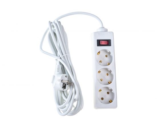 Сетевой фильтр ExeGate SP-3-5W 3евро с заземлением 5м защита от перегрузки выключатель с подсветкой белый 221184 