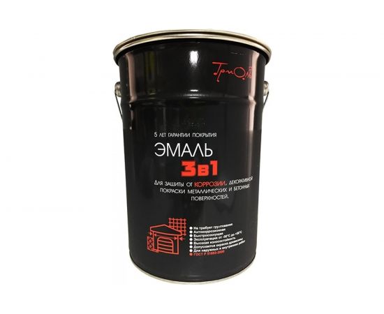 Эмаль ТРИОЛЬ 3 в 1 оранжевая полуматовая T3V1O5 