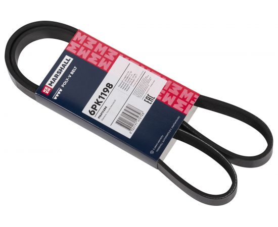 Ремень поликлиновой 6PK1198 Renault Logan II 13-, Sandero II 12-, Duster I 11-, Nissan MARSHALL M6310284 