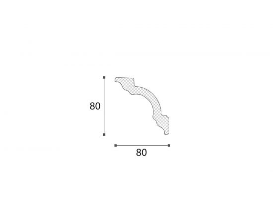 Карниз потолочный NOMASTYL (2000х80х80 мм) NMC A1 – изображение 2