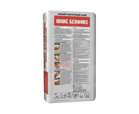 Плиточный клей UNIS БЕЛФИКС белый, 25 кг 4607005181152 – изображение 2