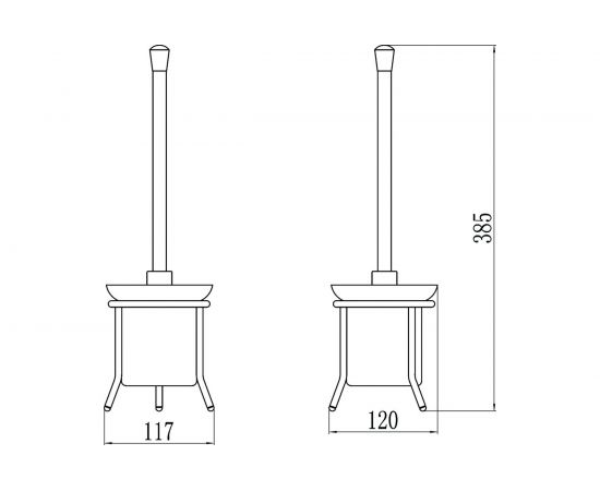 Напольный туалетный ершик Savol хром S-002094 23113 – изображение 2