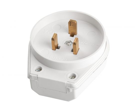 Вилка для плит STEKKER PPG32-52-20, с заземлением, 250В, 32А, белый, 39827 – изображение 2