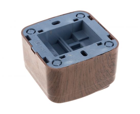 2-клавишный выключатель с индикатором EKF Минск ОП 10А тёмное дерево EGV10-123-40 – изображение 2