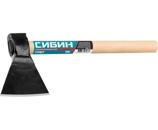 Кованый топор с округлым лезвием СИБИН Турист 390 мм 20673 – изображение 2