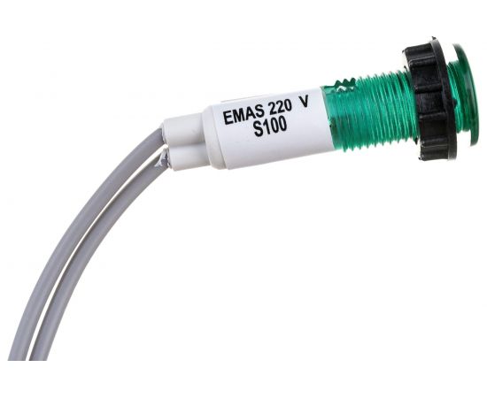 Сигнальная арматура Emas 10мм зеленая с неоновой лампой S100NY – изображение 3