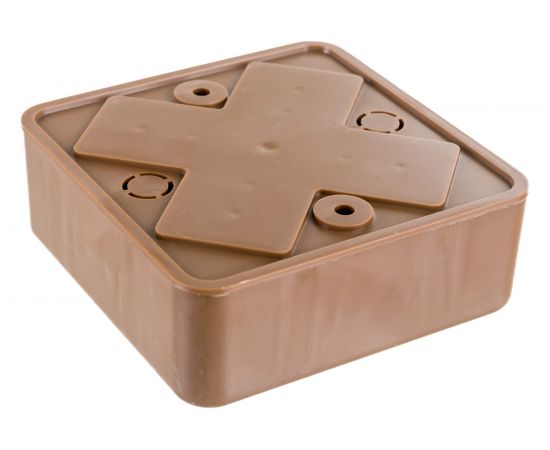 Распаячная коробка IEK КМ для о/п 75x75x28мм дуб UKO10-075-075-028-K24-E – изображение 3