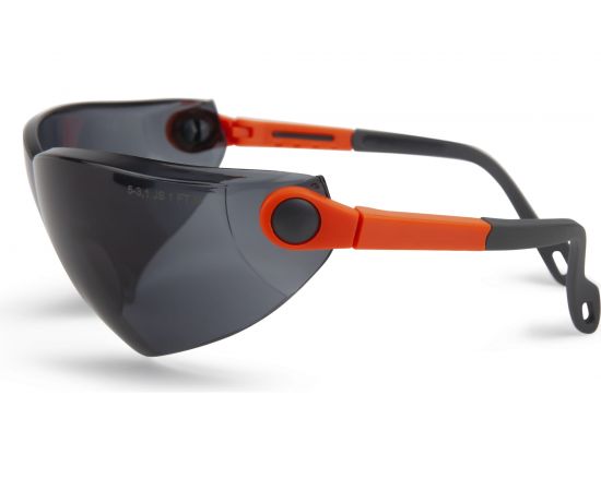 Защитные открытые очки Jeta Safety с регулировкой дужек, дымчатые линзы JSG2711-S – изображение 3