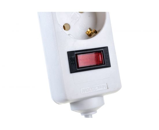 Сетевой фильтр ExeGate SP-3-5W 3евро с заземлением 5м защита от перегрузки выключатель с подсветкой белый 221184 – изображение 3