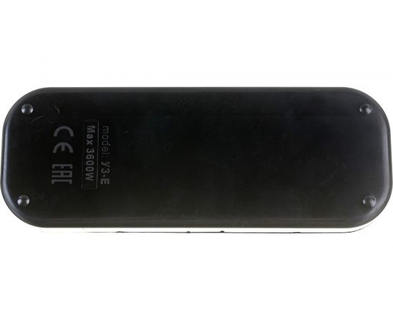 3-местная колодка LUX черная (розетка удлинителя) У3-Е с заземлением, 250В 16А 4606400420842 – изображение 3