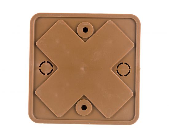 Распаячная коробка IEK КМ для о/п 75x75x28мм дуб UKO10-075-075-028-K24-E – изображение 4