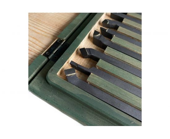 Набор токарных резцов по металлу 12 шт, 10x10 мм ООО ПЕТРО-ИНСТРУМЕНТ НРМ001x7398920 X7398920 – изображение 5