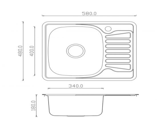 Кухонная мойка EMAR 5848 – изображение 6