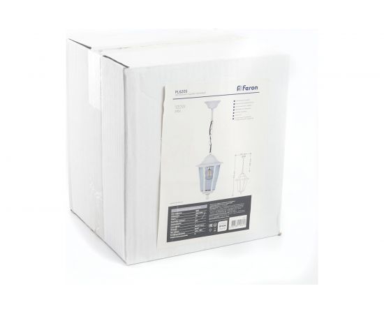 Садово-парковый светильник FERON 100W 230V E27 белый, 6205/PL6205 (на цепочке 500мм), 11071 – изображение 7