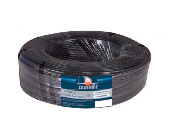 Провод ПГВА ДИАЛУЧ 2,5 черный (катушка-100м), бух. ПГВА 2,5 черный 