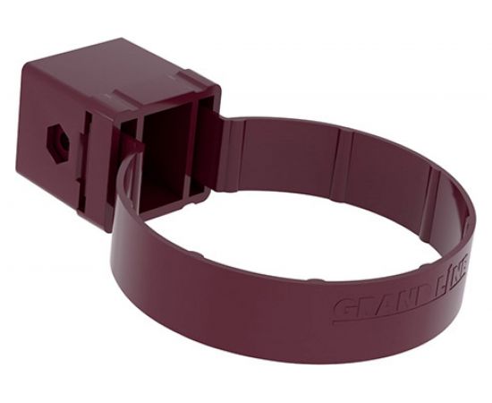 Хомут трубы Grand Line Kliker ПВХ GL Premium бордо, индивид. упаковка RAL 3005 269491 