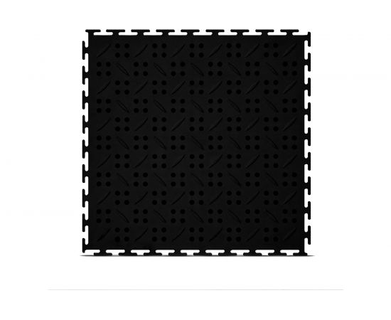 Модульное напольное покрытие ПластФактор SENSOR Canal 375-375 Ral 9005, 10 шт. 4627080342248 