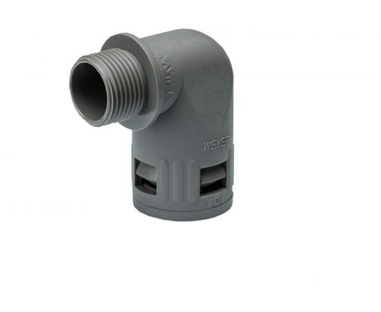 Муфта для гофрированных труб Weyer WQW1-M20G/AD21.2 - коннектор угловой, нар. M20x1.5 WE1600700 