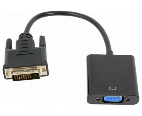 Переходник Cablexpert 25M/15F, длина кабеля 0,2м, черный, пакет A-DVID-VGAF-01 