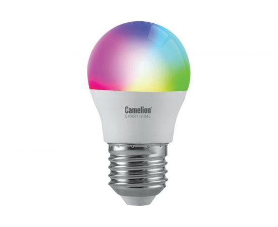 Светодиодная лампа Camelion Smart Home LSH7/G45/RGBСW/Е27/WIFI 7Вт Е27 RGB+DIM+CW 220В 14501 