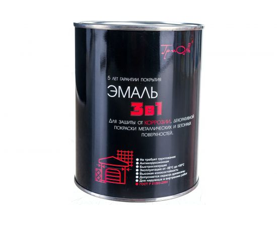 Эмаль ТРИОЛЬ 3 в 1 белая полуматовая T3V1W08 