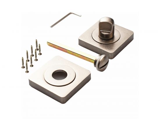 Квадратная завертка к ручкам РЕНЦ серебро античное INBK 02 SL 