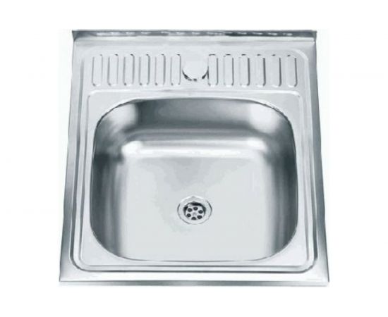 Мойка LEDEME нержавеющая сталь, накладная, 500x600x140 мм, 0,4 мм, выпуск малый, МАТОВАЯ без сифона L75060 869450 