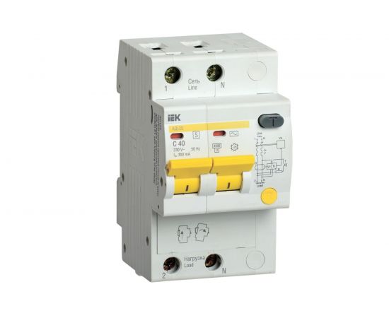 Дифференциальный автомат IEK АД12S 2Р 40А 300мА MAD13-2-040-C-300 