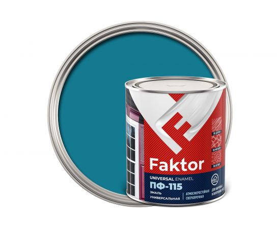 Эмаль ЯРОСЛАВСКИЕ КРАСКИ FAKTOR ПФ-115 (голубая; банка 0,8 кг) 214712 