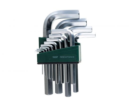 Набор шестигранных Г-образных ключей ROCKFORCE 2-19мм 13 предметов RF-5137 – изображение 2