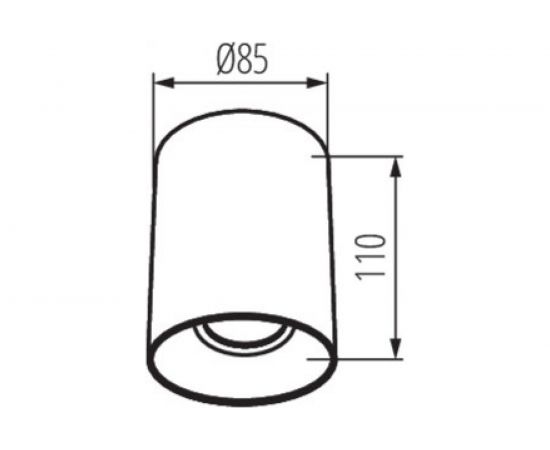 Накладной точечный светильник KANLUX RITI GU10 B/G/ 27571 – изображение 2