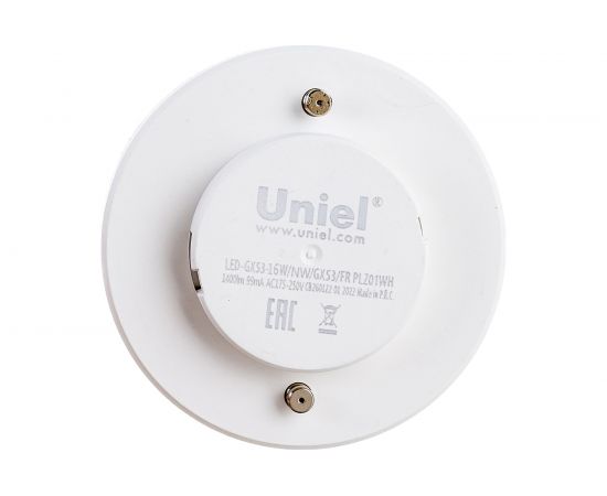 Светодиодная лампа Uniel LED-GX53-16W/NW/GX53/FR PLZ01WH, матовая. UL-00003725 – изображение 2