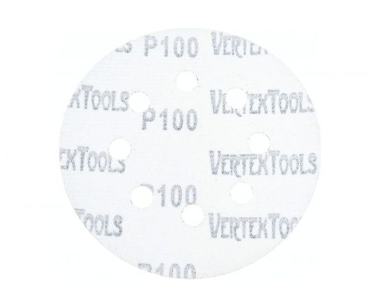 Круг шлифовальный самоклеющийся (5 шт; 125 мм; P100; 8 отверстий) AV Steel AV-821610 – изображение 2