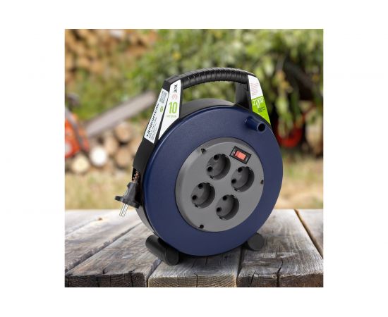 Силовой удлинитель ЭРА BPx-4-2x1-10m в закрытом корпусе, без заземления 4 розетки 10м ПВС, Б0052926 – изображение 2