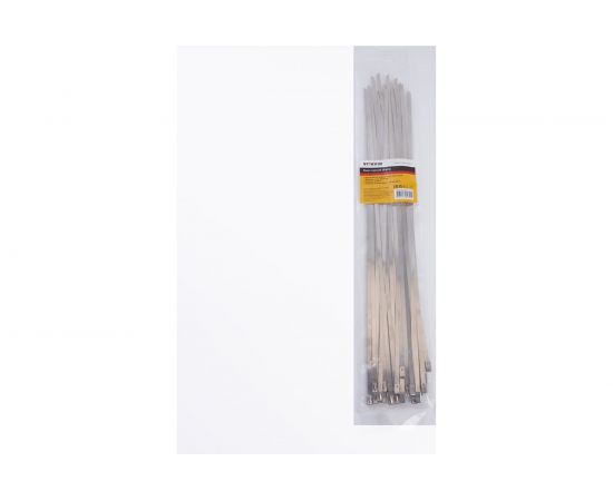 Стальной хомут STEKKER 4,6 х 400 мм, d пучка max 121 мм, нагрузка 50 кг, серый, SSCT46-400 32798 – изображение 2