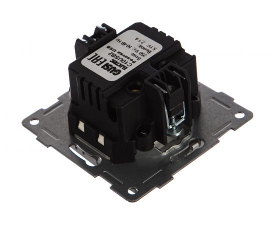 Розетка USB GUSI ELECTRIC Bravo двойная, СУ, серебро С10USB2-004 – изображение 2