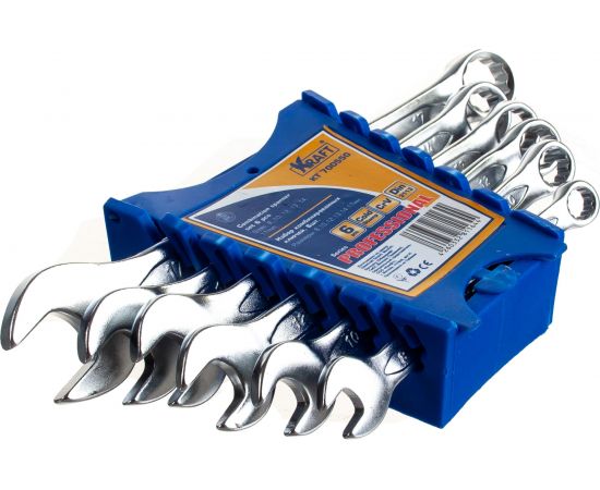 Набор комбинированных ключей 6шт: 8 10 12 13 14 17мм пластиковый держатель KRAFT KT 700550 – изображение 2