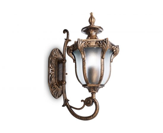 Садово-парковый светильник, шестигранный на стену вверх 60W 230V E27, черное золото Feron PL4041 11421 – изображение 2