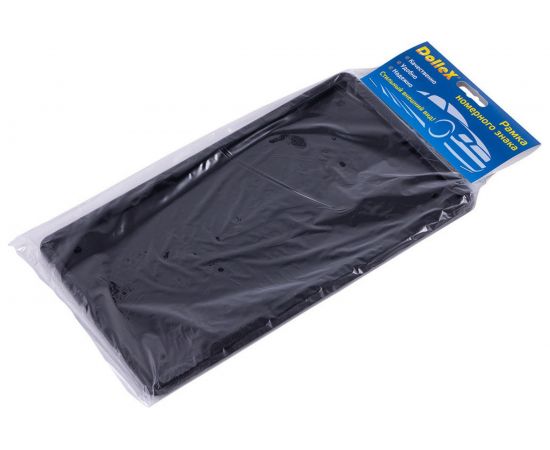 Рамка номерного знака DolleX 290х170 силиконовая черная с адаптером SPL1A-38 – изображение 3