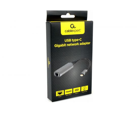 Сетевой адаптер Cablexpert USB-C (вилка) в Гигабитную сеть Ethernet (RJ-45), A-USB3C-LAN-01 – изображение 3