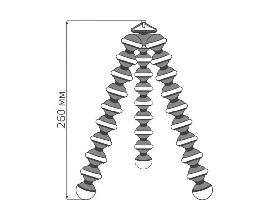 Гибкая тренога для установки кольцевого светильника Gauss 1/50 RL101 – изображение 3