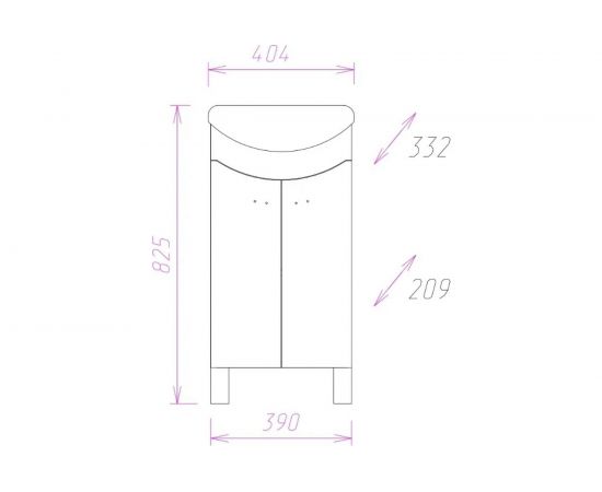 Тумба с раковиной Onika МАНГО 40.11 104002 – изображение 3