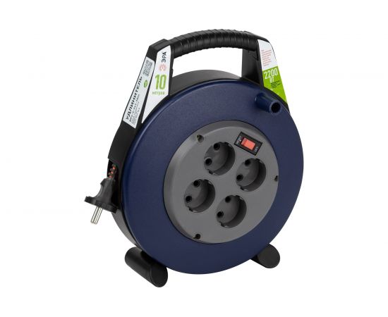 Силовой удлинитель ЭРА BPx-4-2x1-10m в закрытом корпусе, без заземления 4 розетки 10м ПВС, Б0052926 – изображение 3