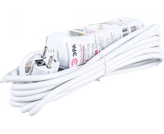 Электрический удлинитель ЭРА U3e7m3x1,5 с заземлением 3 розетки 7м ПВС 3x1,5мм2 16А Б0044034 – изображение 3