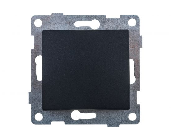 Механизм проходного переключателя GUSI ELECTRIC Bravo 1 клавиша, СУ, 10А, 250В, графит С10В4-010 – изображение 4