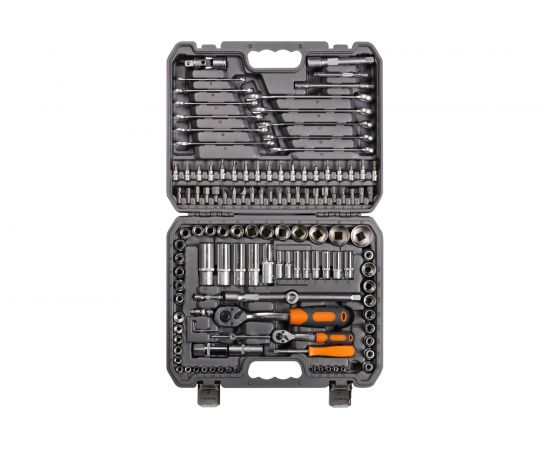 Универсальный набор инструментов 125 предметов, серый пластиковый кейс Airline AT-125-40 – изображение 4