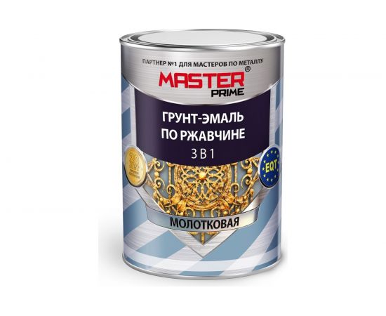 Грунт-эмаль по ржавчине MASTER PRIME 3 в 1 молотковая коричневый, 0.9 л 4300006788 
