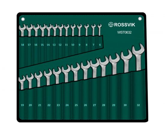 Набор комбинированных ключей ROSSVIK 6-32мм, 26шт WST0632 